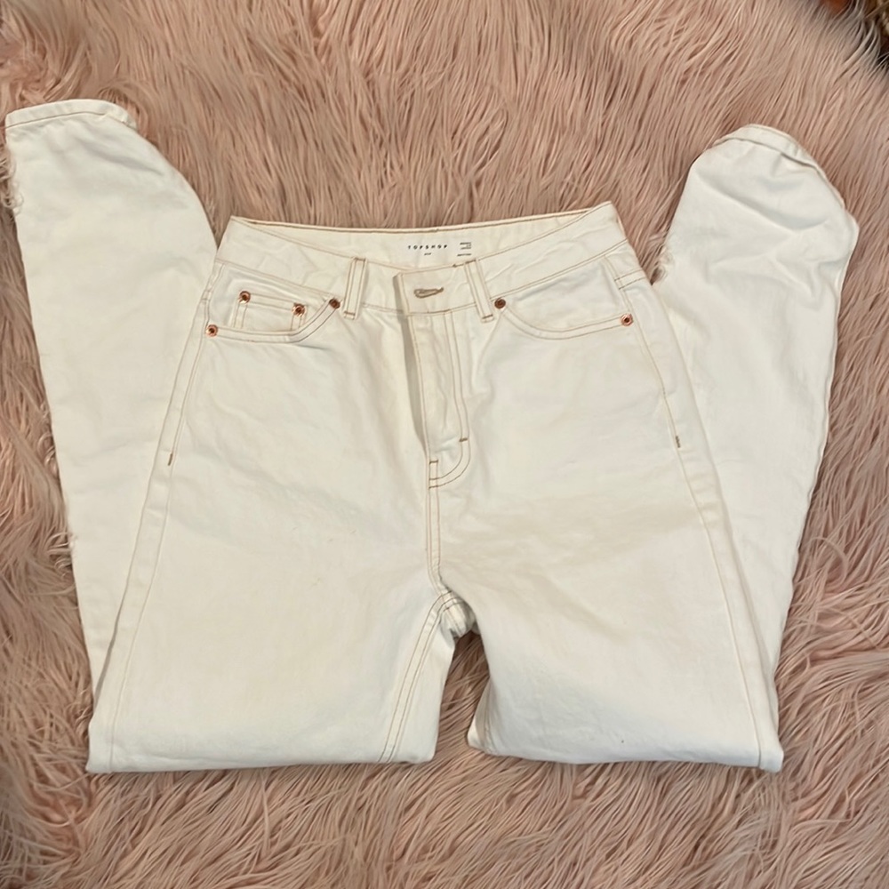 White Topshop Mom Jeans
